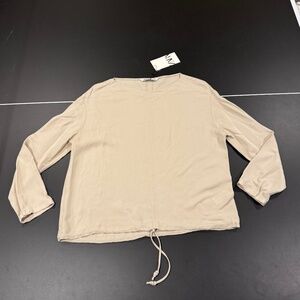 Zara Blouse~Size Small~Beige Color~NWT